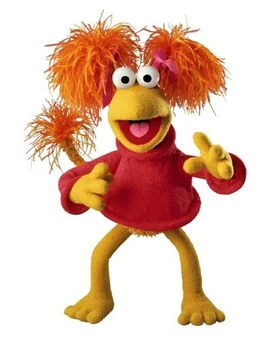 Red Fraggle character - athletic red-orange Fraggle with pigtails